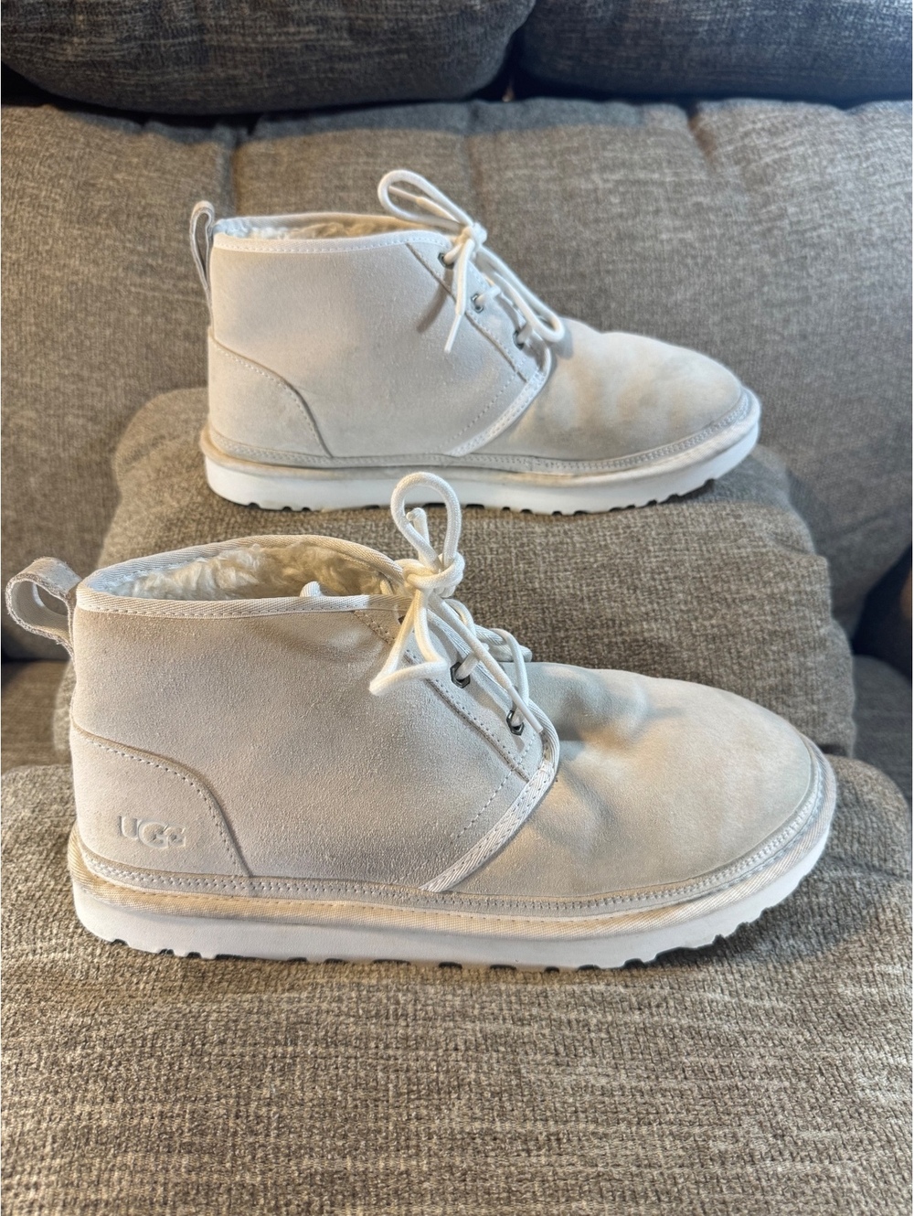 UGG Neumel Suede Boots White Sheepskin Lined Men's US 12 Style 3236